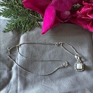 Silpada sterling Silver 925 and pearl Pendant Necklace 18” long